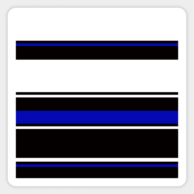 White, black and blue stripes Sticker by TiiaVissak